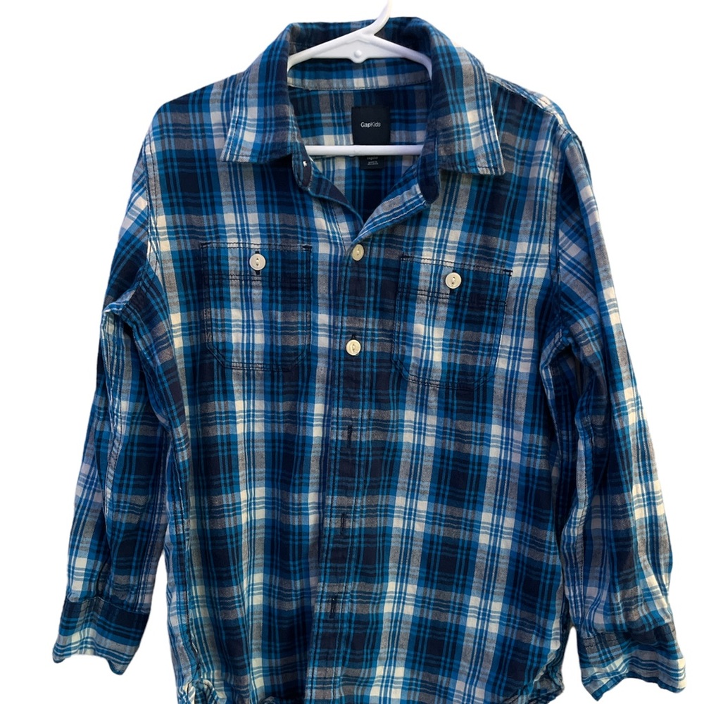 GAP Kids Boys Paid Button-down Shirt